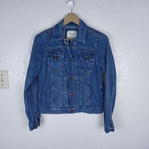 Abercrombie & Fitch Blue Jean Jacket Classic Style Size Small